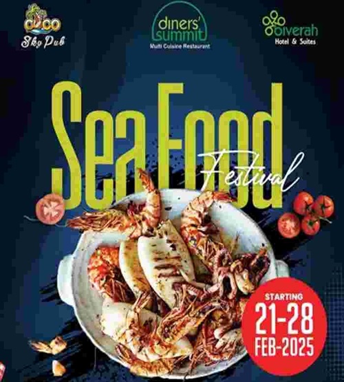 Sea food at Biverah hotel