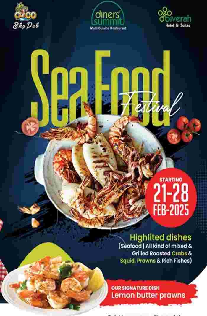 Seafood Feast at COCO SKY PUB, Biverah Hotel Trivandrum