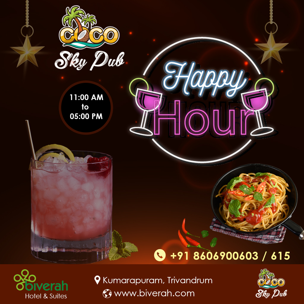 Happy hour at coco sky pub